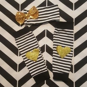⚠️Baby Leg warmers with matching headband